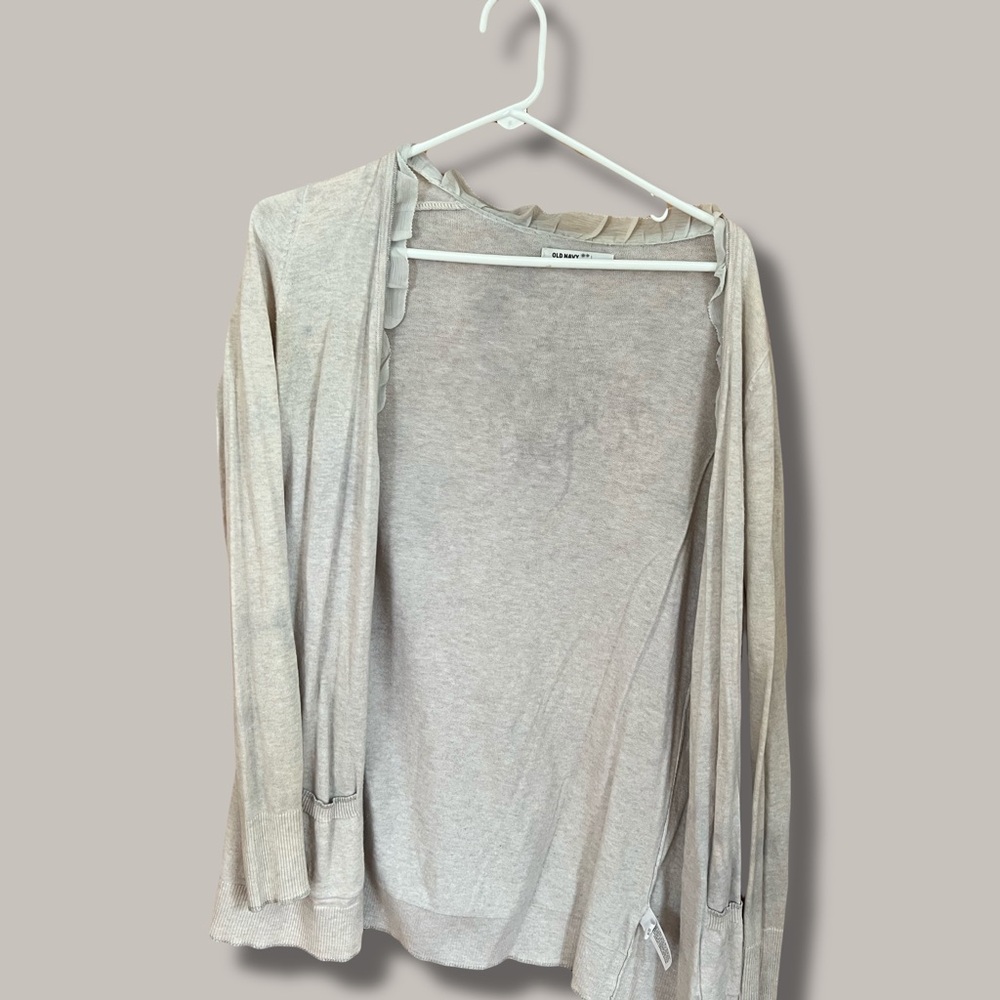 Old Navy Cream Knit Cardigan